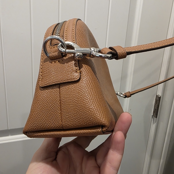 Coach Brown Pebble Leather Crossbody Bag - New Without Tags - Picture 2 of 9